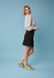 Короткая юбка Синди из микровильвета на резинке и кнопках Черная K00258 фото 2